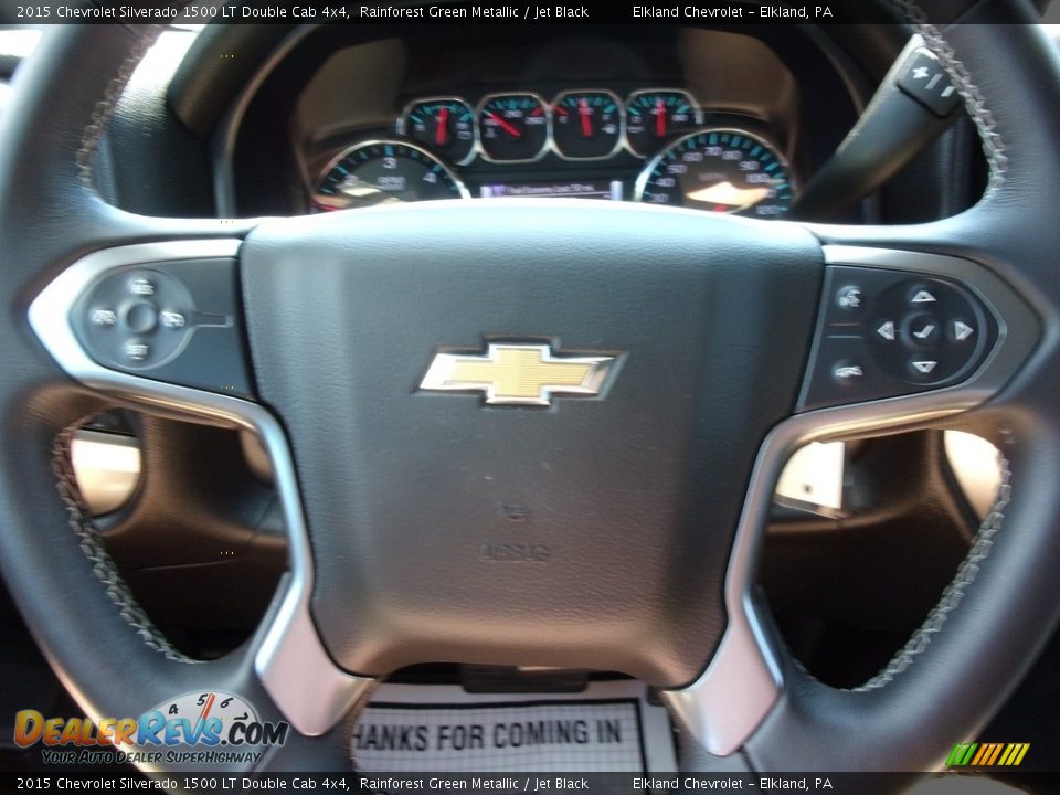 2015 Chevrolet Silverado 1500 LT Double Cab 4x4 Rainforest Green Metallic / Jet Black Photo #21