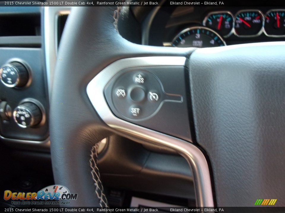 2015 Chevrolet Silverado 1500 LT Double Cab 4x4 Rainforest Green Metallic / Jet Black Photo #22