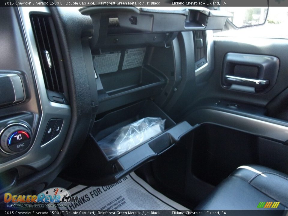2015 Chevrolet Silverado 1500 LT Double Cab 4x4 Rainforest Green Metallic / Jet Black Photo #31
