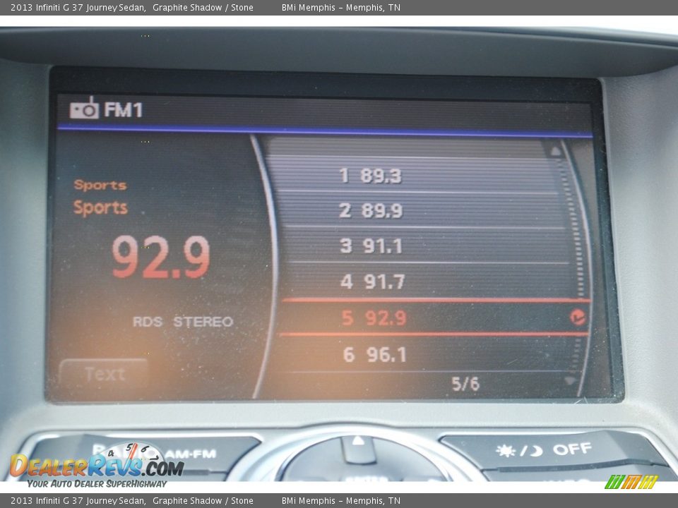 2013 Infiniti G 37 Journey Sedan Graphite Shadow / Stone Photo #17