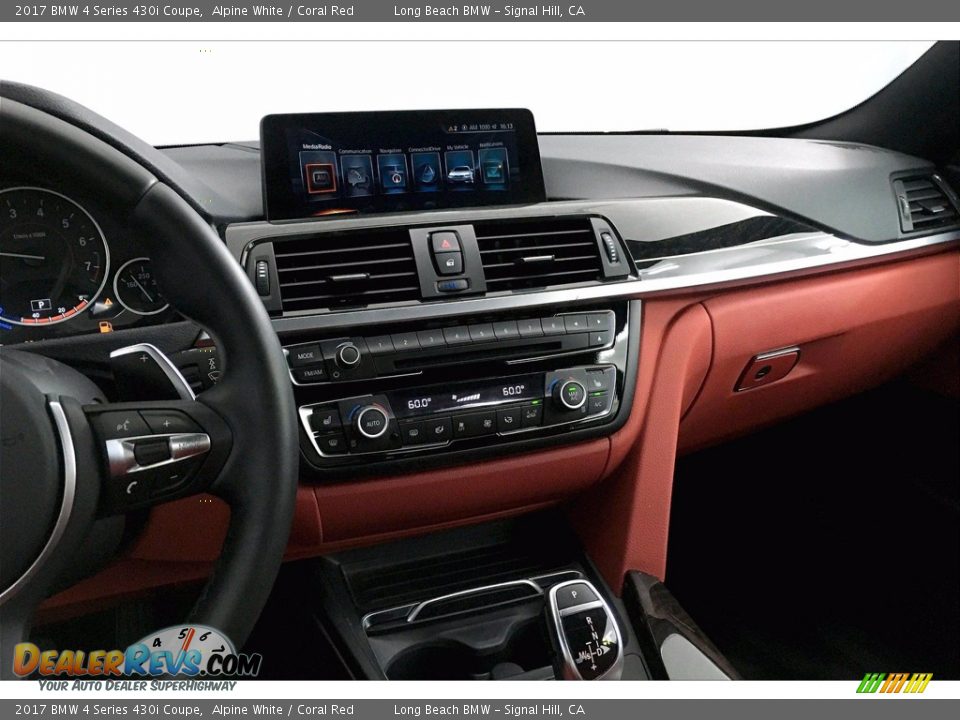 2017 BMW 4 Series 430i Coupe Alpine White / Coral Red Photo #5