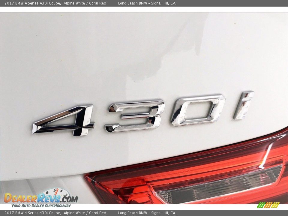 2017 BMW 4 Series 430i Coupe Alpine White / Coral Red Photo #7