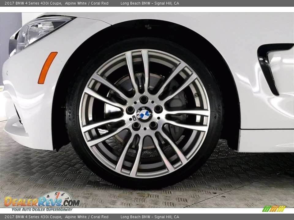 2017 BMW 4 Series 430i Coupe Alpine White / Coral Red Photo #8