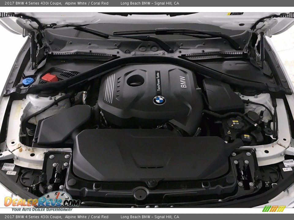 2017 BMW 4 Series 430i Coupe Alpine White / Coral Red Photo #9