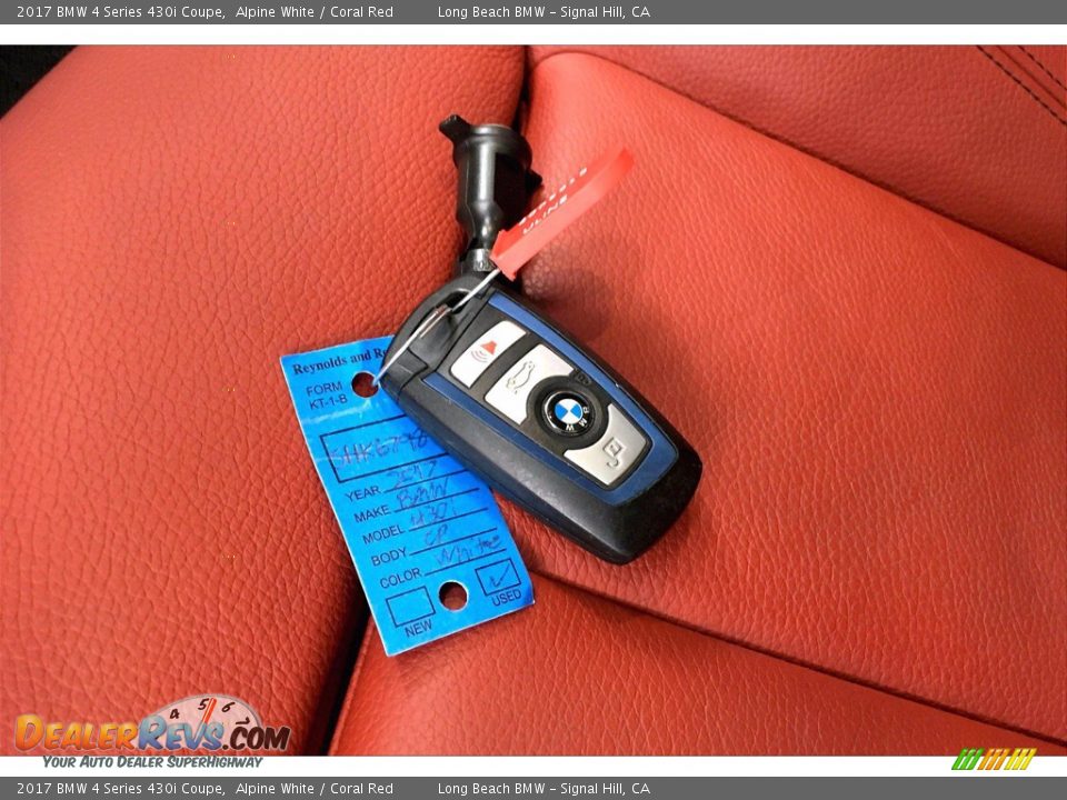 2017 BMW 4 Series 430i Coupe Alpine White / Coral Red Photo #11