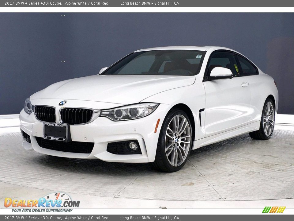 2017 BMW 4 Series 430i Coupe Alpine White / Coral Red Photo #12