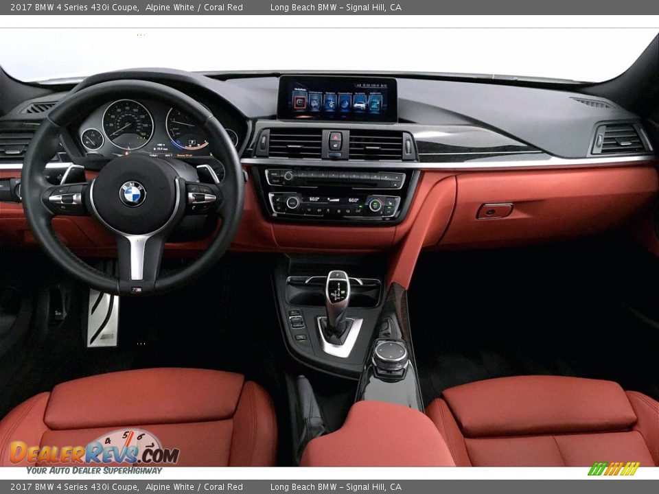 2017 BMW 4 Series 430i Coupe Alpine White / Coral Red Photo #15
