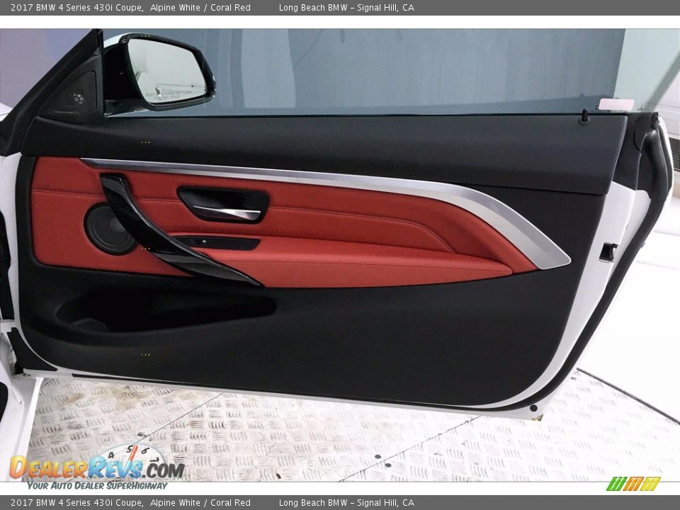 2017 BMW 4 Series 430i Coupe Alpine White / Coral Red Photo #24