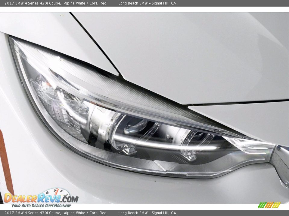 2017 BMW 4 Series 430i Coupe Alpine White / Coral Red Photo #25