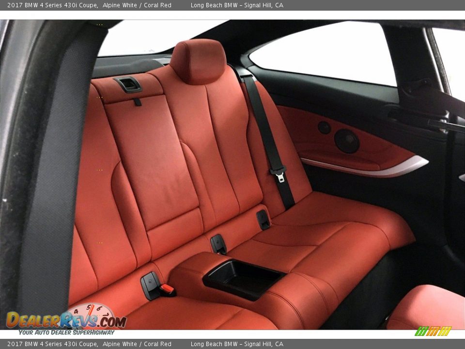 2017 BMW 4 Series 430i Coupe Alpine White / Coral Red Photo #28