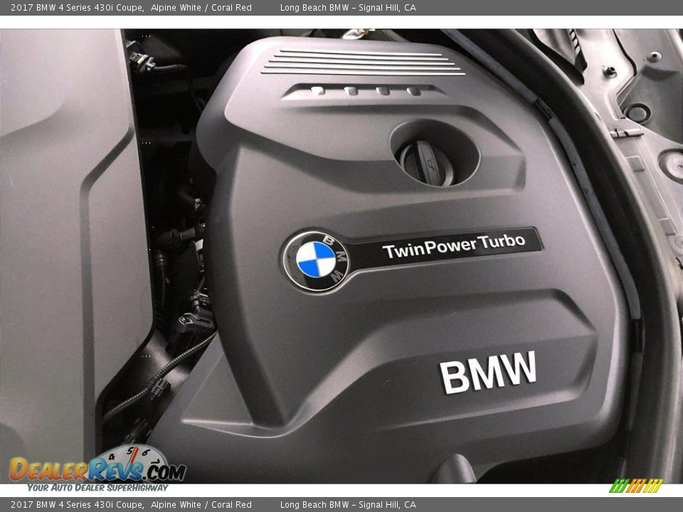 2017 BMW 4 Series 430i Coupe Alpine White / Coral Red Photo #34