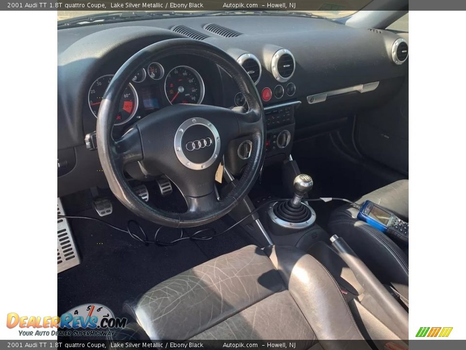 2001 Audi TT 1.8T quattro Coupe Lake Silver Metallic / Ebony Black Photo #15