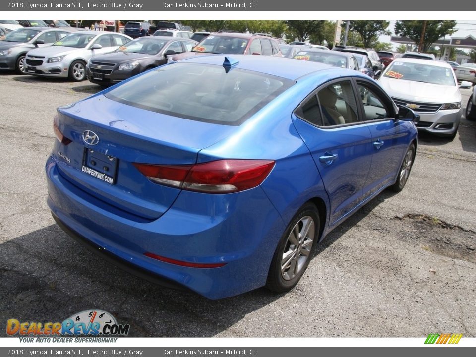 2018 Hyundai Elantra SEL Electric Blue / Gray Photo #5