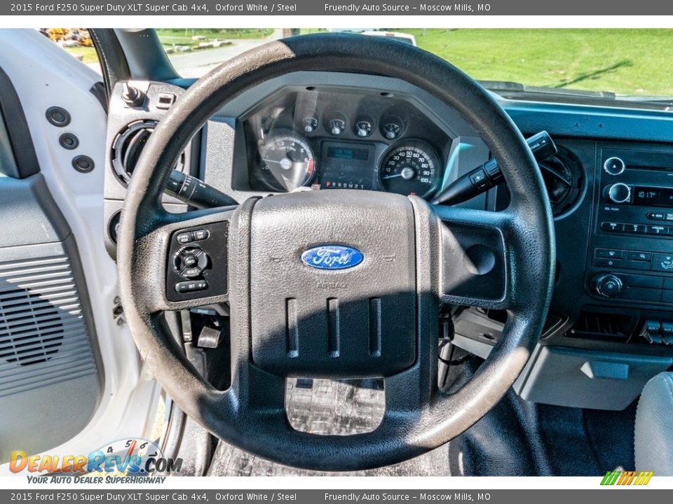 2015 Ford F250 Super Duty XLT Super Cab 4x4 Oxford White / Steel Photo #36