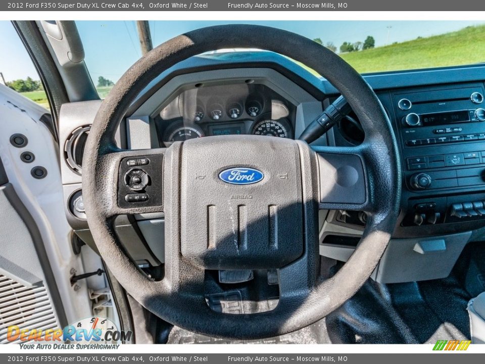 2012 Ford F350 Super Duty XL Crew Cab 4x4 Oxford White / Steel Photo #36