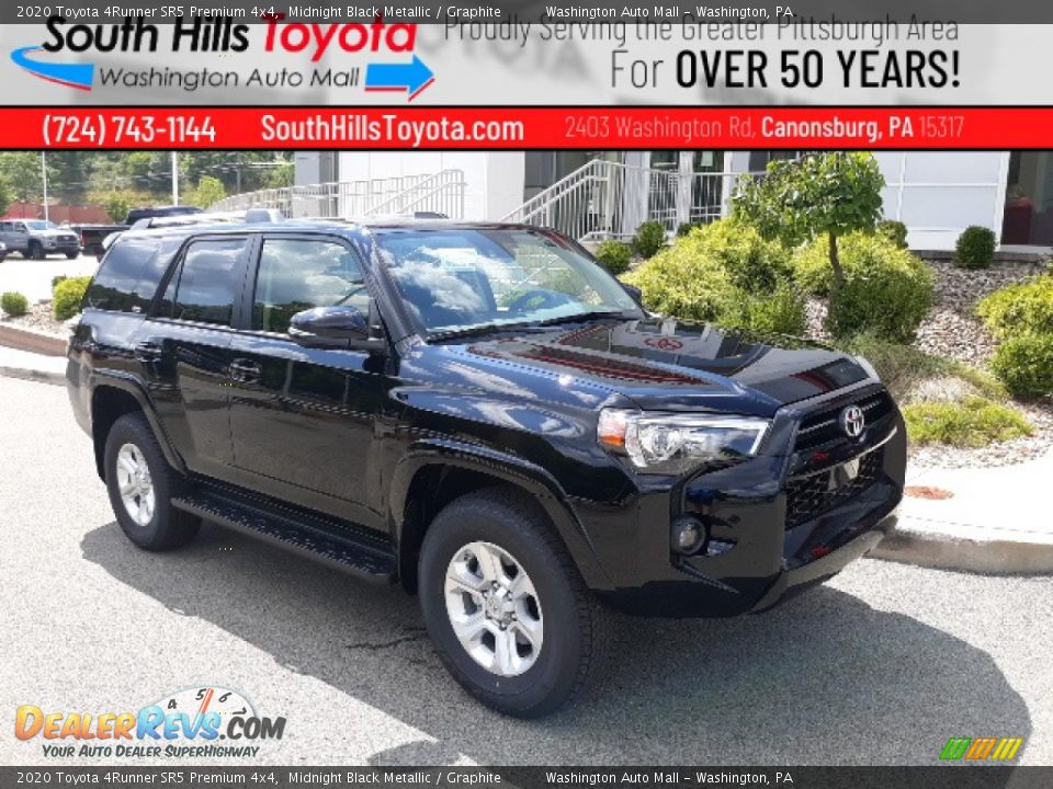 2020 Toyota 4Runner SR5 Premium 4x4 Midnight Black Metallic / Graphite Photo #1