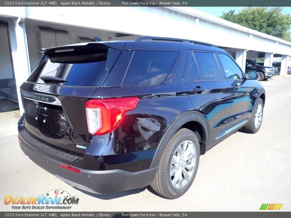 2020 Ford Explorer XLT 4WD Agate Black Metallic / Ebony Photo #8