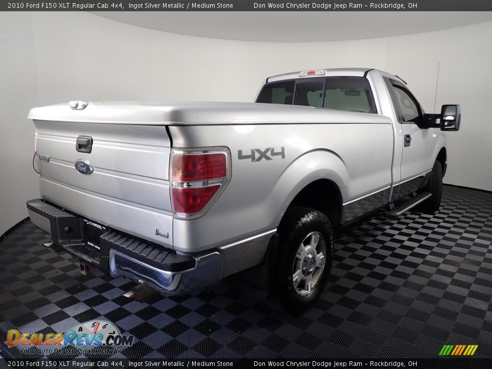 2010 Ford F150 XLT Regular Cab 4x4 Ingot Silver Metallic / Medium Stone Photo #14