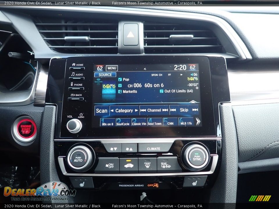 2020 Honda Civic EX Sedan Lunar Silver Metallic / Black Photo #13