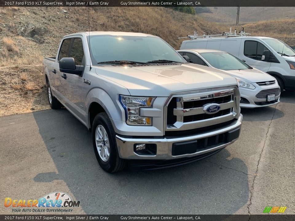 2017 Ford F150 XLT SuperCrew Ingot Silver / Earth Gray Photo #3