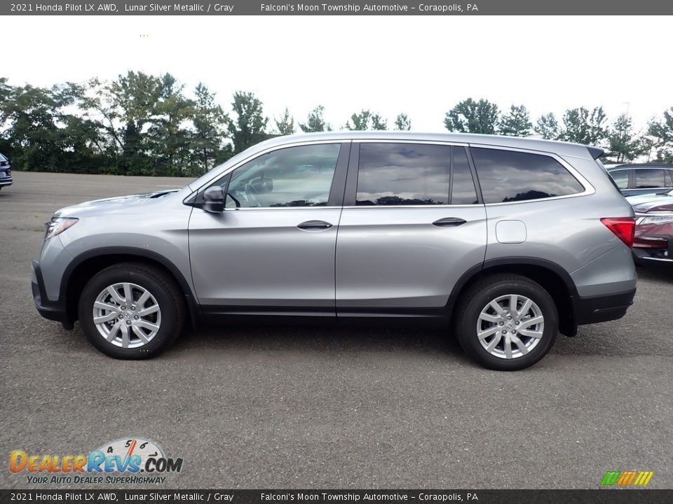 Lunar Silver Metallic 2021 Honda Pilot LX AWD Photo #2