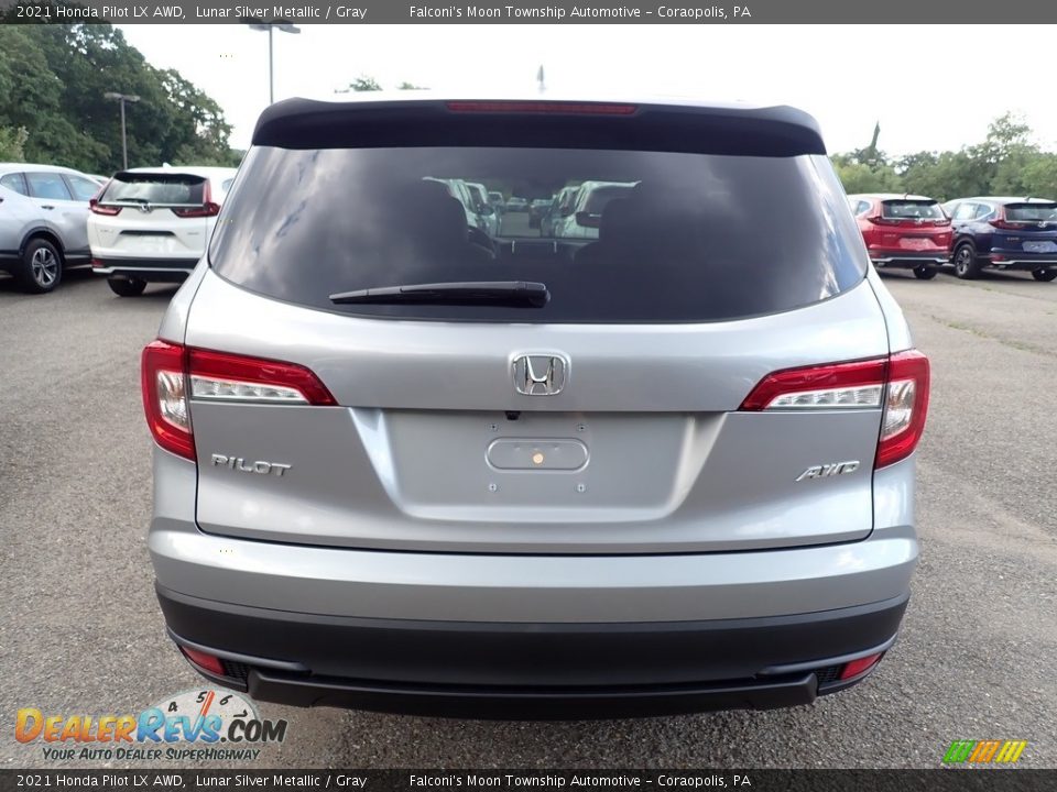 2021 Honda Pilot LX AWD Lunar Silver Metallic / Gray Photo #4