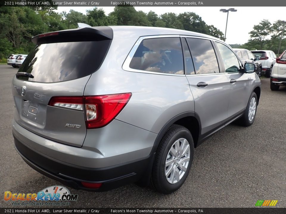 2021 Honda Pilot LX AWD Lunar Silver Metallic / Gray Photo #5