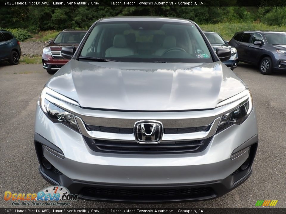 2021 Honda Pilot LX AWD Lunar Silver Metallic / Gray Photo #7