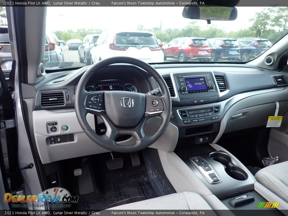 Gray Interior - 2021 Honda Pilot LX AWD Photo #12