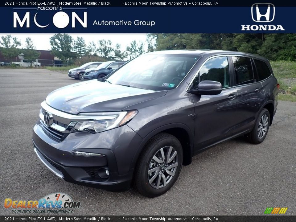 2021 Honda Pilot EX-L AWD Modern Steel Metallic / Black Photo #1