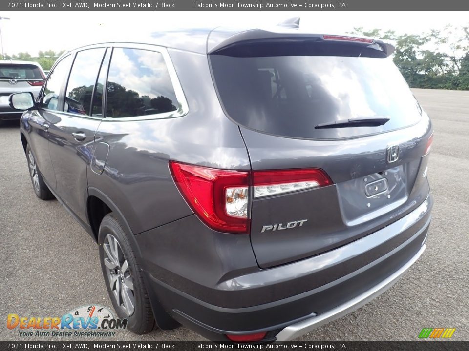 2021 Honda Pilot EX-L AWD Modern Steel Metallic / Black Photo #2