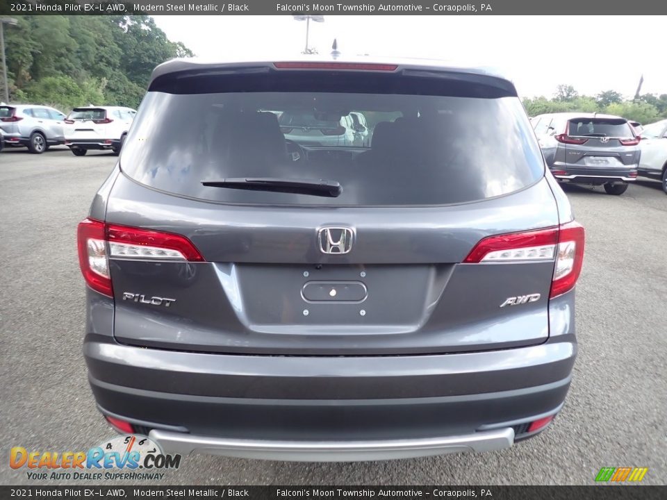 2021 Honda Pilot EX-L AWD Modern Steel Metallic / Black Photo #3