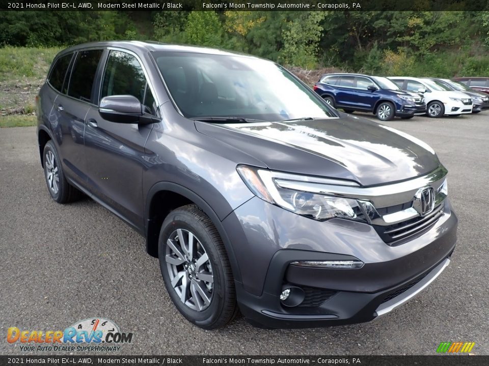 Front 3/4 View of 2021 Honda Pilot EX-L AWD Photo #5