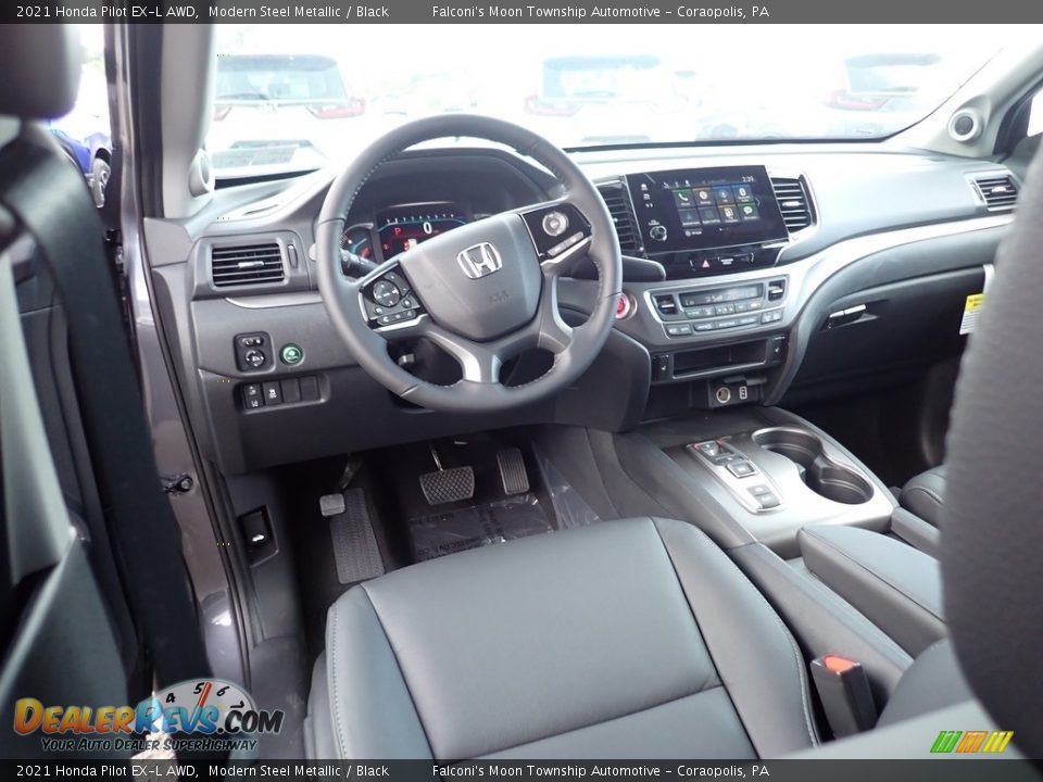 Black Interior - 2021 Honda Pilot EX-L AWD Photo #10