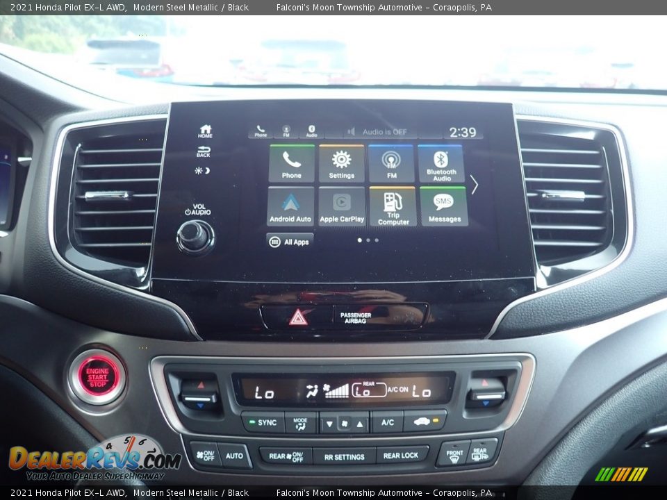 2021 Honda Pilot EX-L AWD Modern Steel Metallic / Black Photo #15