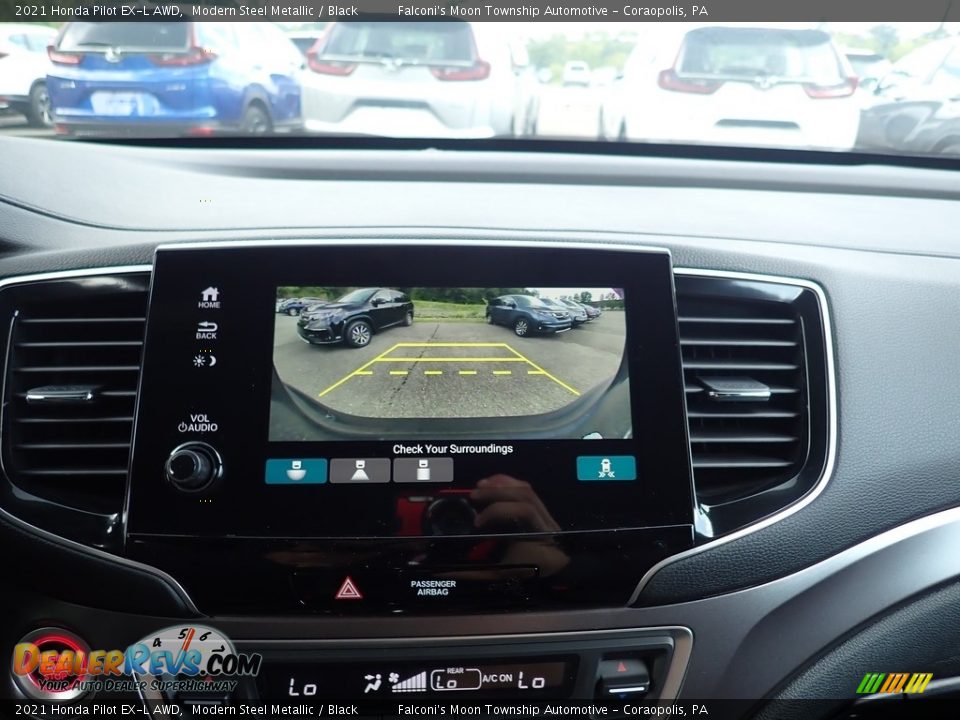 2021 Honda Pilot EX-L AWD Modern Steel Metallic / Black Photo #16
