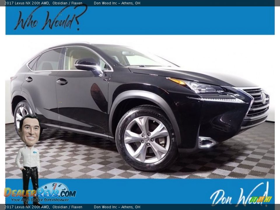 2017 Lexus NX 200t AWD Obsidian / Flaxen Photo #1