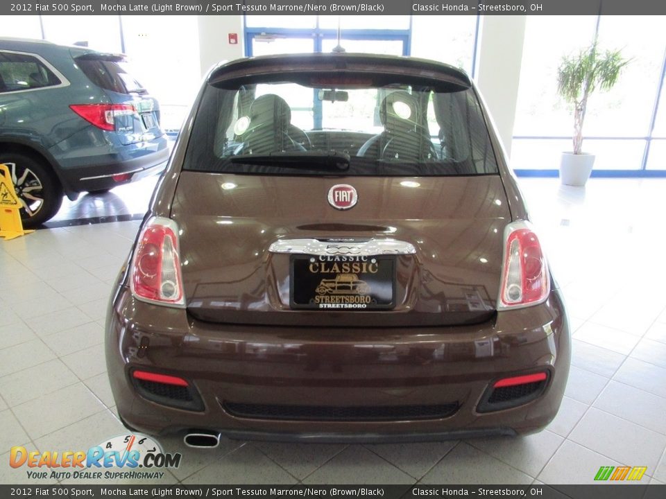 2012 Fiat 500 Sport Mocha Latte (Light Brown) / Sport Tessuto Marrone/Nero (Brown/Black) Photo #6