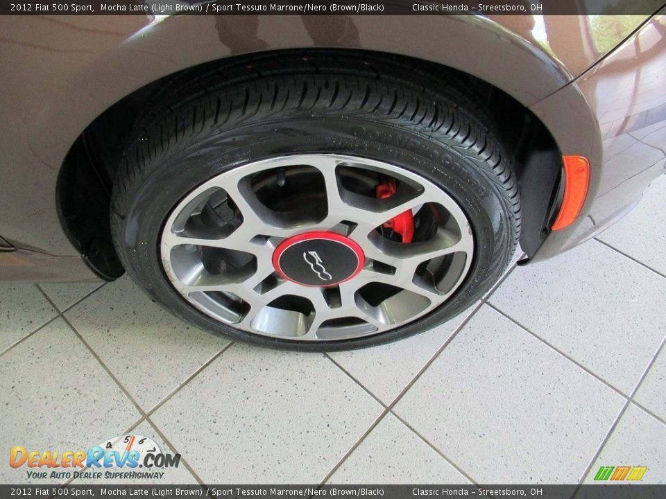 2012 Fiat 500 Sport Mocha Latte (Light Brown) / Sport Tessuto Marrone/Nero (Brown/Black) Photo #11
