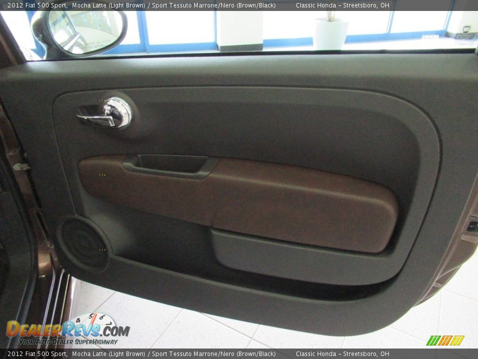 2012 Fiat 500 Sport Mocha Latte (Light Brown) / Sport Tessuto Marrone/Nero (Brown/Black) Photo #14