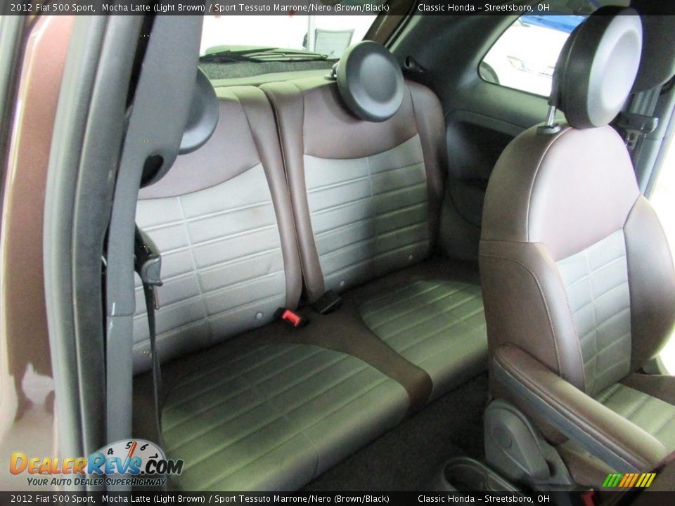 2012 Fiat 500 Sport Mocha Latte (Light Brown) / Sport Tessuto Marrone/Nero (Brown/Black) Photo #17