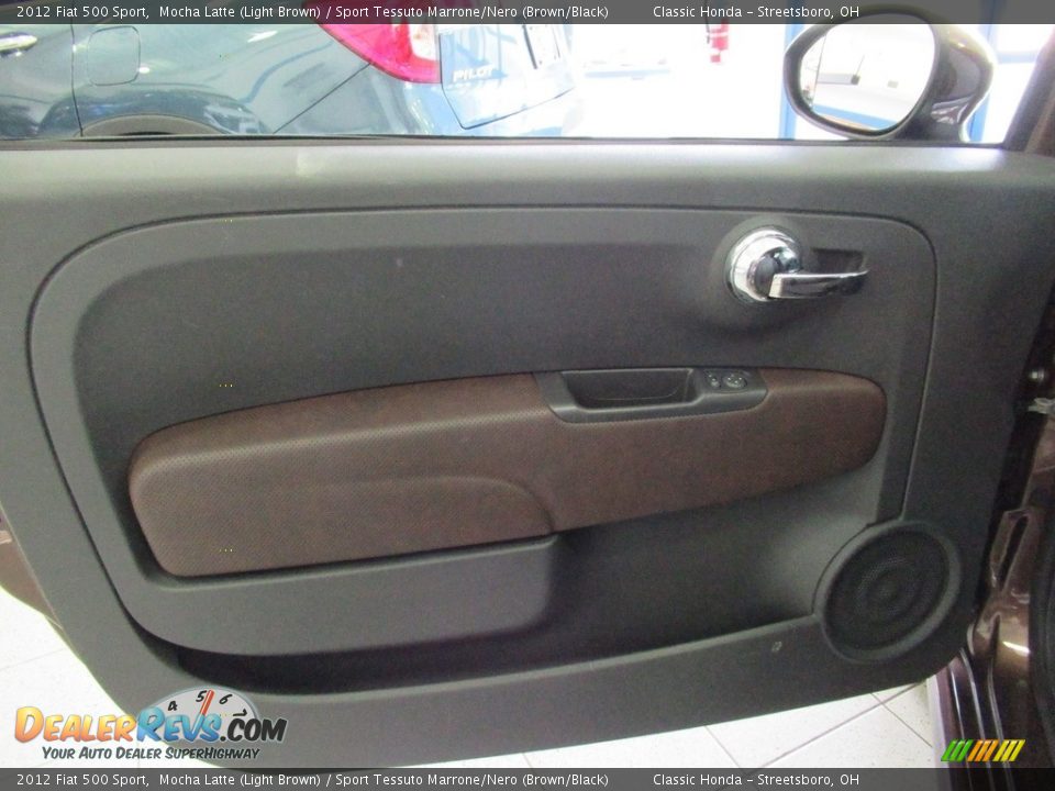 2012 Fiat 500 Sport Mocha Latte (Light Brown) / Sport Tessuto Marrone/Nero (Brown/Black) Photo #20