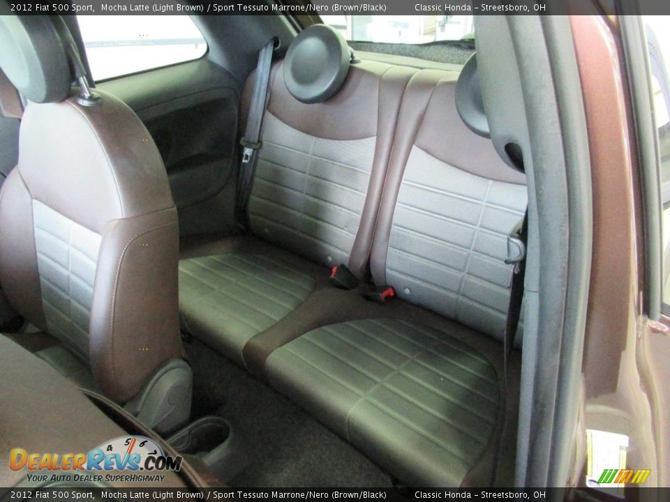 2012 Fiat 500 Sport Mocha Latte (Light Brown) / Sport Tessuto Marrone/Nero (Brown/Black) Photo #23