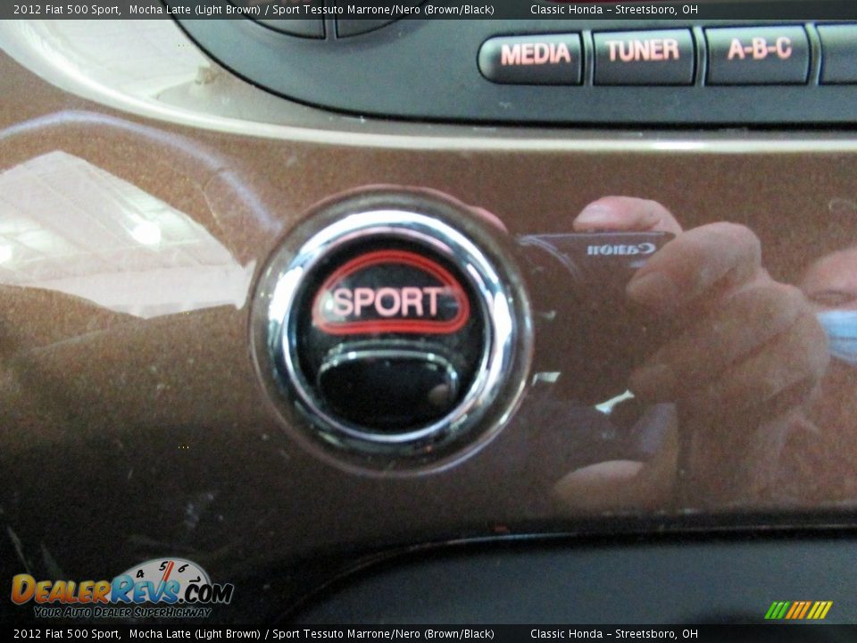 2012 Fiat 500 Sport Mocha Latte (Light Brown) / Sport Tessuto Marrone/Nero (Brown/Black) Photo #30