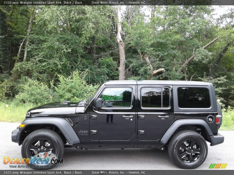 2020 Jeep Wrangler Unlimited Sport 4x4 Black / Black Photo #1