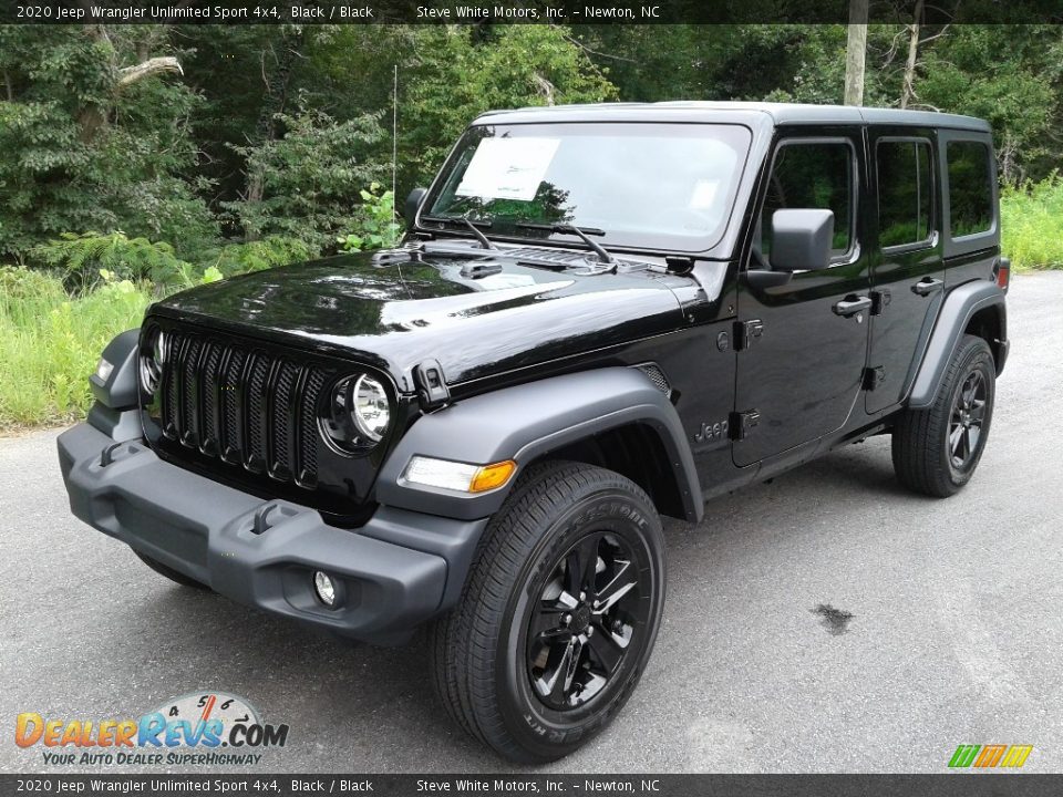 2020 Jeep Wrangler Unlimited Sport 4x4 Black / Black Photo #2