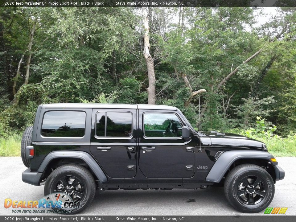 2020 Jeep Wrangler Unlimited Sport 4x4 Black / Black Photo #5