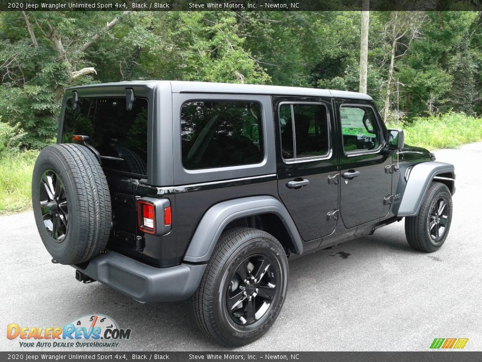 2020 Jeep Wrangler Unlimited Sport 4x4 Black / Black Photo #6