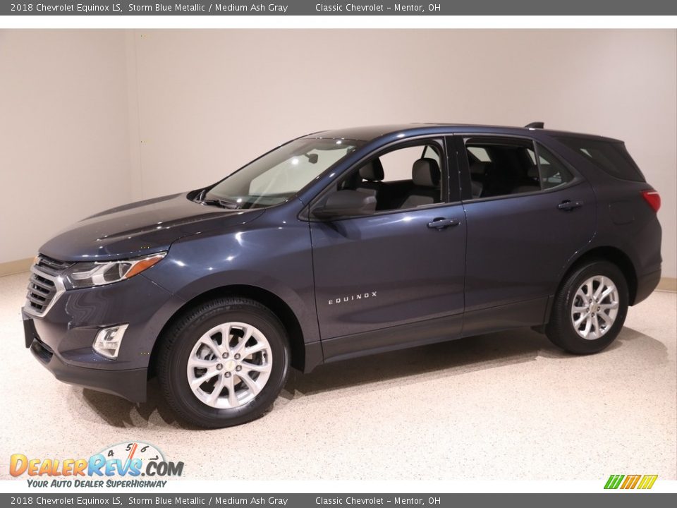 2018 Chevrolet Equinox LS Storm Blue Metallic / Medium Ash Gray Photo #3