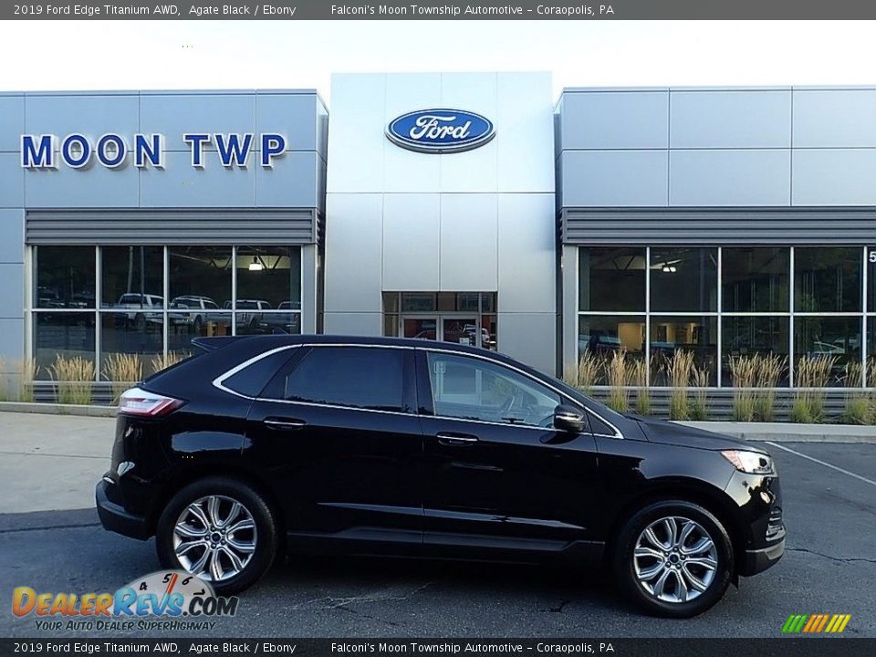 2019 Ford Edge Titanium AWD Agate Black / Ebony Photo #1